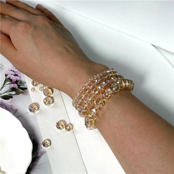 800Pcs 4/6/8/10mm Crystal Glass Beads for Jewelry Making Beads for Bracelets - Picture 6 of 7